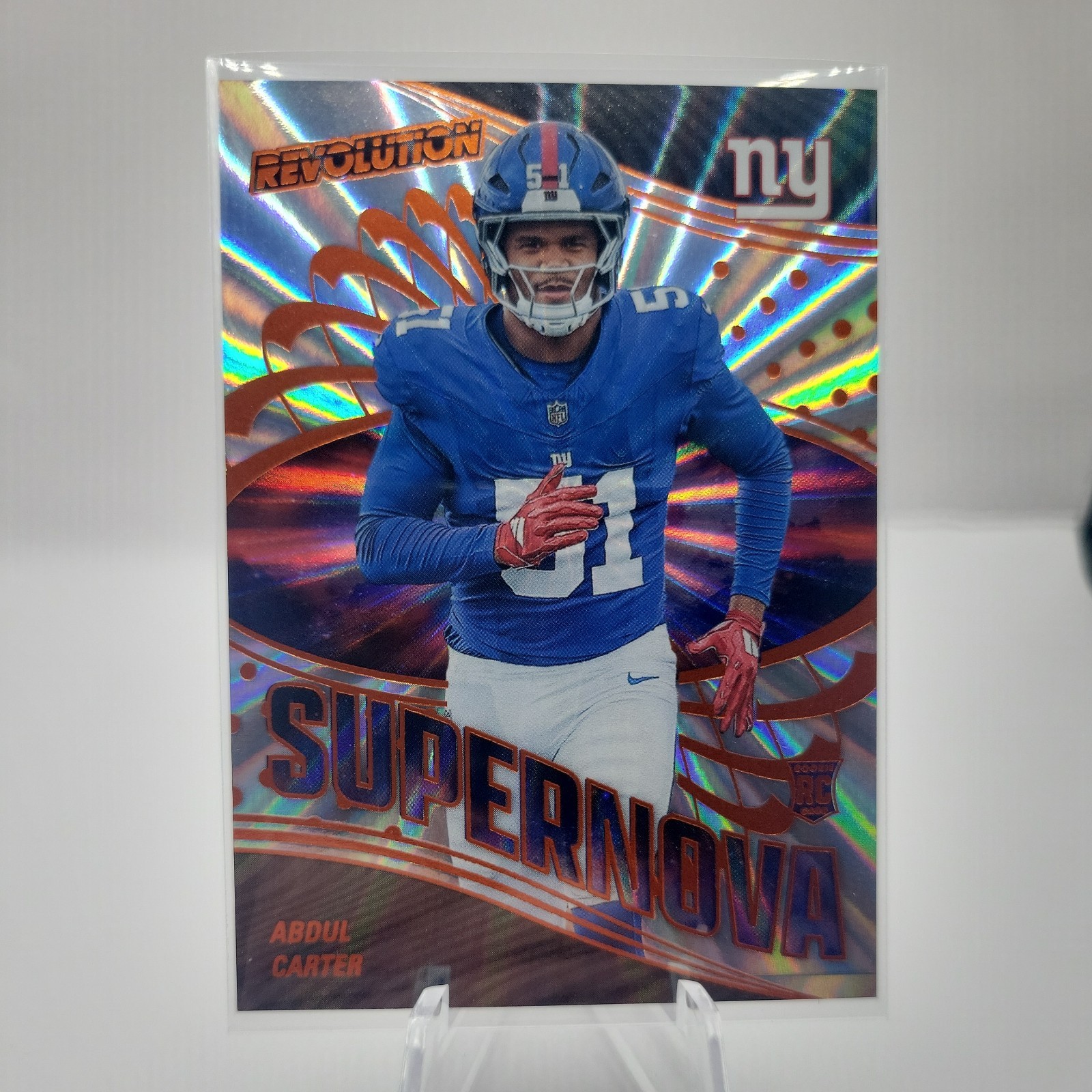 2025 Panini Revolution Abdul Carter Supernova Rookie Sunburst 1/18 RC
