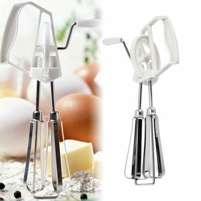 Handschneebesen Egg Beater Mixer mit Edelstahl Kurbel Kunststoff Küche Küchen DE