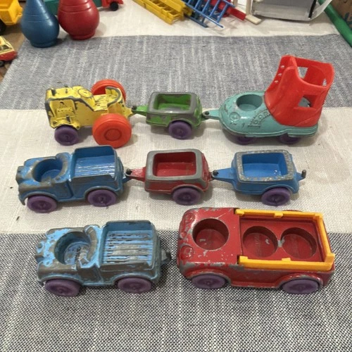 Vintage Tootsie Toy Little People Car Tractor Lot 1967 1968 must look