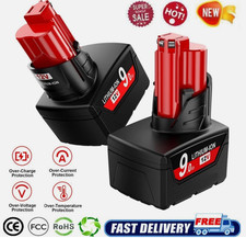 2Pack 9.0Ah Battery For Milwaukee for M12 LITHIUM Extended Capacity 48-11-2460