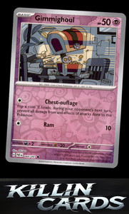 Reverse Holofoil Gimmighoul 044/091 Pokemon Common SV: Paldean Fates Card NM