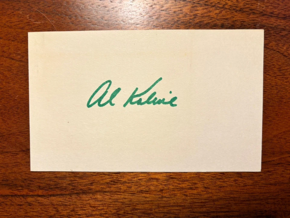 Vintage Pristine 3x5 Index Card Signed by Detroit Tigers Hall of Fame Al Kaline - Image 2 of 4