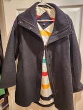 Pendleton Wool Coat Womens Small Charcoal Zipper Snap Buttons