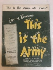 This Is The Army Irving Berlin Vintage Sheet Music