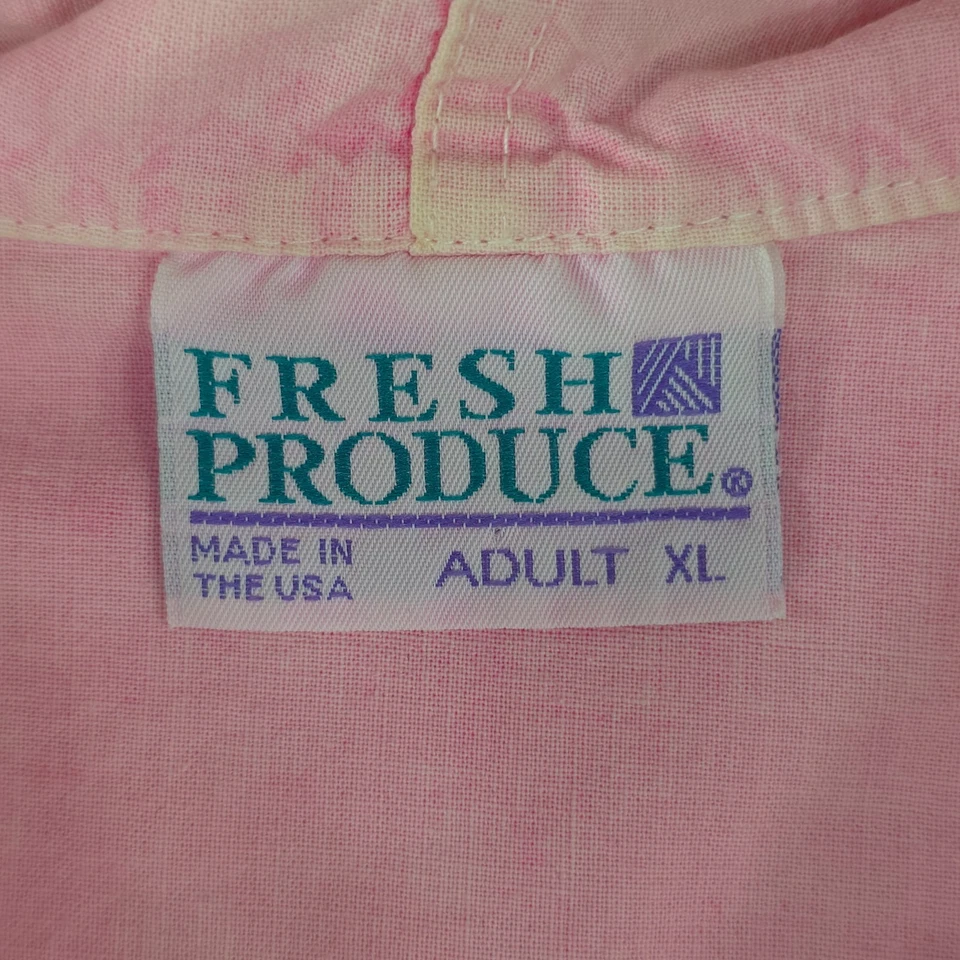 CHAQUETA BÁSICA VINTAGE AÑOS 90 PRODUCTOS FRESCOS ROSA CLARO CON CAPUCHA PARA MUJER TALLA XL **TAL CUAL Foto 3 de 4