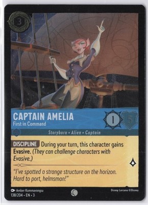 Captain Amelia - First in Command Foil Common Into the Inklands 138/204 NM
