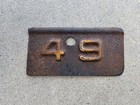<!--F#f_0-->Original 1949 New York Metal License Tag Year Tab Single 49 NY Vintage Vehicle<!--F/-->