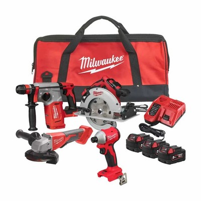 Milwaukee M18 BLPP4A2-503B 18V 4-teiliges Brushless Power Pack inkl. 3x 5,0Ah Batts