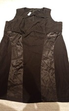 GEORGE Dress Size 22  black sheath shift  A-Line black funeral work wear  tp101#