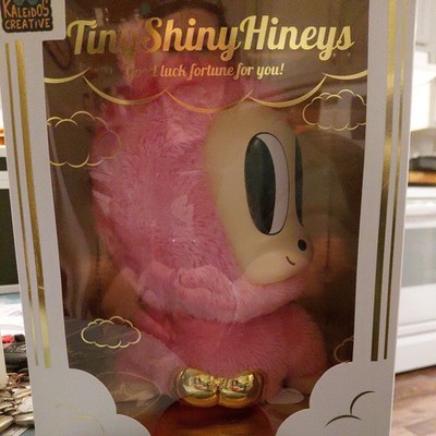 Kaleidos   Tiny Shiny Hineys   (7 ½ in) Boxed   Pink Plush Bear 