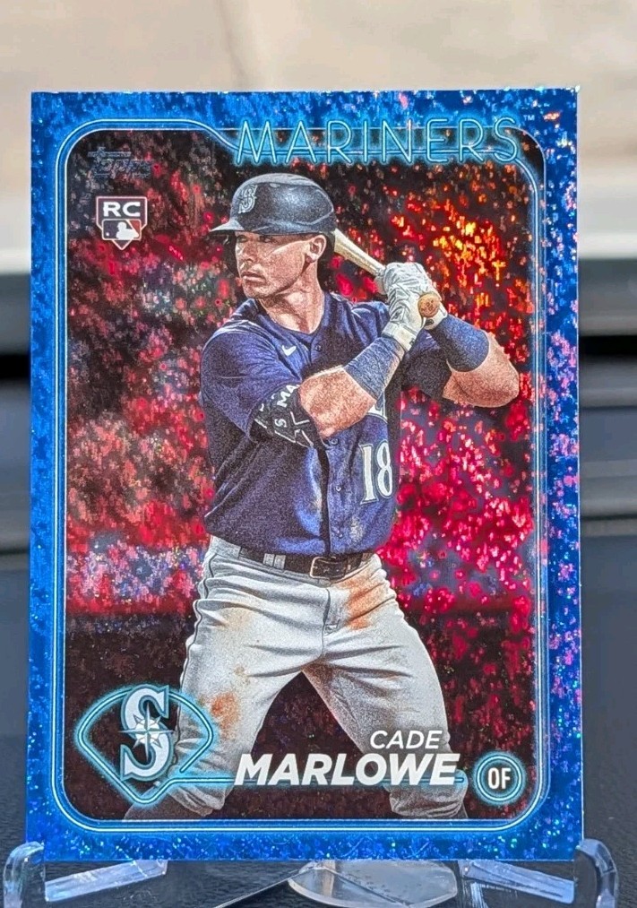 2024 Topps Series 1 Blue Shimmer Foil #286 Cade Marlowe Rookie Card RC /999