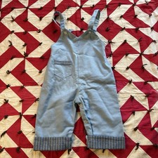 Vintage 1960s Blue Overalls Youth Toddler Rockabilly As Is