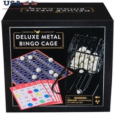 Deluxe Metal Bingo Set Complete Game Adults Kids Casino Fun Family Night New