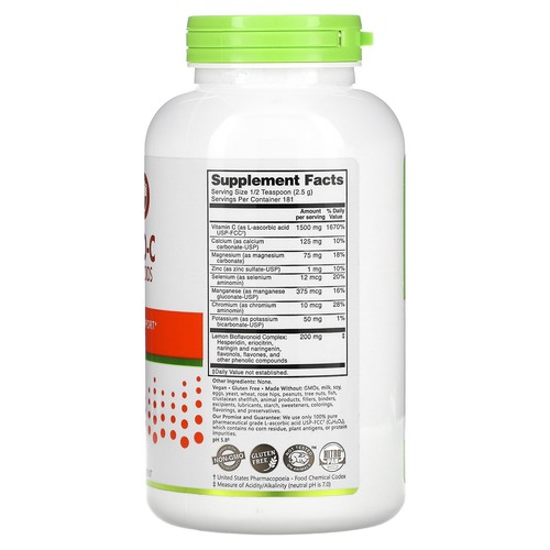 Immunity, Ascorbate Bio-C, Vitamin C with Bioflavonoids and Minerals, 16 oz (454 - Picture 2 of 2