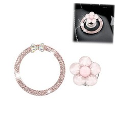 Push Start Button Cover, Flower Car Accessories, Pink Car Decor   Accessories