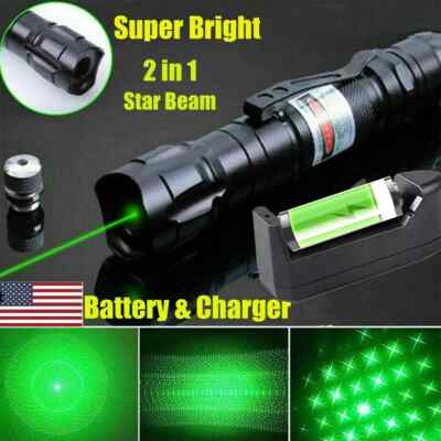 6000Miles Green Laser Pointer Star Visible Beam Light Rechargeable Lazer Pen