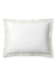 Ralph Lauren Spencer Cotton Sateen Border Standard sham  120 White / Sage