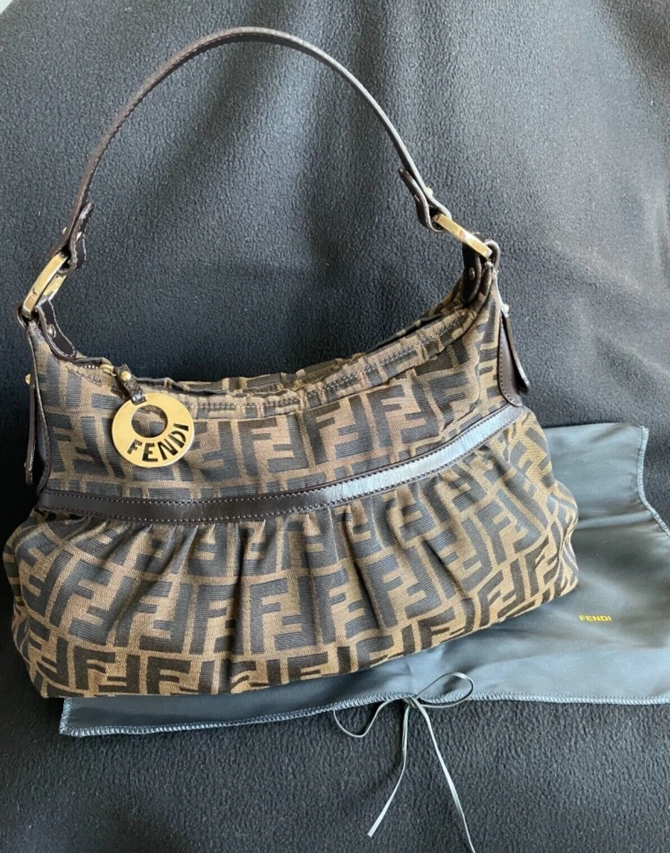 Fendi Monogram Zucca Vintage 90s Canvas Big Tote Bag / 