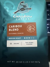 Caribou Coffee, Medium Roast Ground Coffee, Caribou Blend 20 Ounce Bag