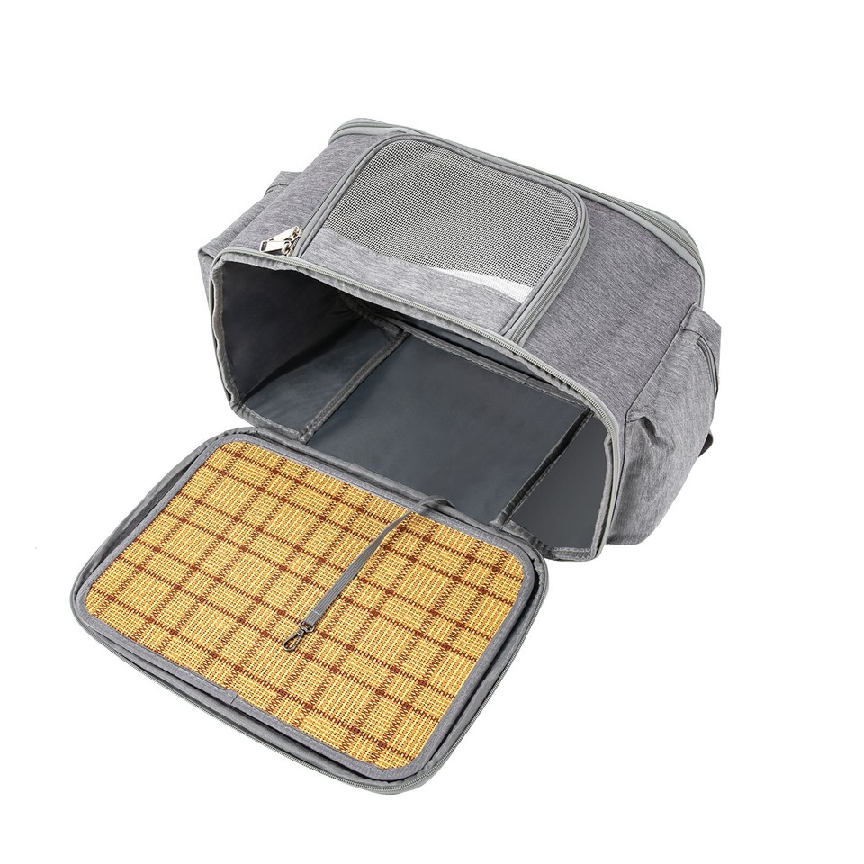 Collapsible Pet Carrier Pet Bag Crey Pet Travel Bag Oxford Waterproof