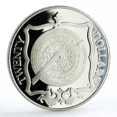 British Virgin Islands 20 dollars Brass Nocturnal proof silver