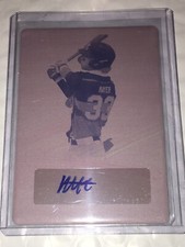 MARCELO MAYER 2020 LEAF PERFECT GAME PRINTING PLATE AUTOGRAPH #1/1 RED SOX