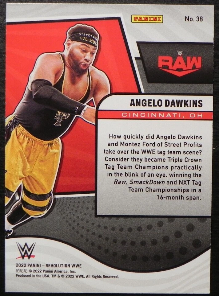 2022 Panini Revolution WWE Wrestling #38 Angelo Dawkins Street Profits - Image 2 of 2