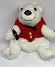Coca Cola Brand Plush Collection Polar Bear Holding Coke Bottle 1997