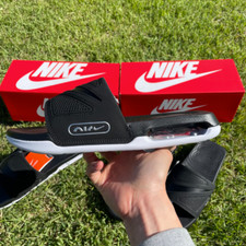 Nike Air Max Cirro Slides Slippers Black Silver Multiple Sizes Expedited