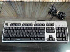 Lote de 12 HP KUS0133 Teclado USB Plateado Escritorio Tarjeta Inteligente Terminal 434822-004