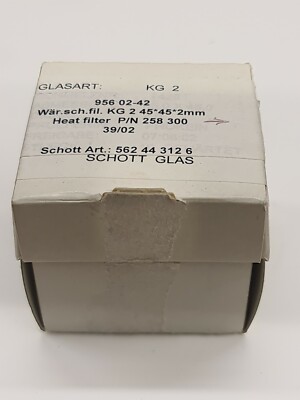 Schott KG 2 Kurzpassfilter Wärmeabsorptionsglass 45 X 45 X 2mm