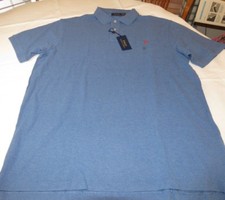 Mens Polo Ralph Lauren short sleeve polo short 2XB BIG Blue Heather 471003 NWT