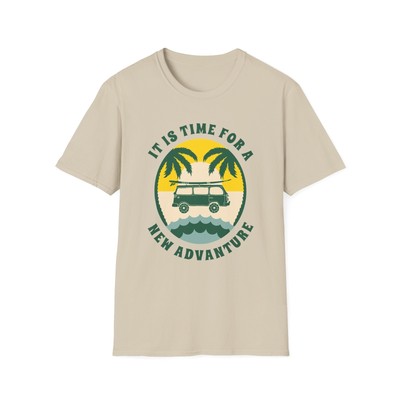 Camping Surf Board Time For A New Adventure Unisex Tshirt