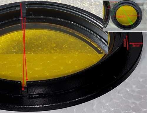 Microscopio 30 mm filtro amarillo en soporte 44 mm ajuste tubo 38 mm Nikon Zeiss y otros - Imagen 6 de 9