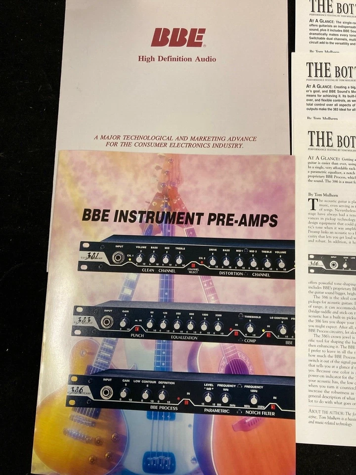BBE SOUND PRODUCT SALES CATALOG, BROCHURES, USER MANUALS, LOT OF 10 - Image 3 of 4