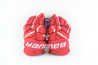 Bauer Supreme Mach  Hockey Gloves Red/White Senior Size 14  (1205-6434)