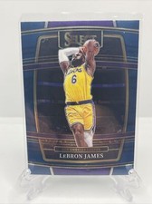 2021-22 Panini Select Lebron James Concourse Blue #100 Los Angeles Lakers