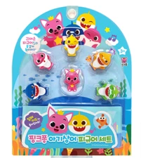 Pinkfong Baby Shark Family Figure Set 6 Mini Figures Genuine New
