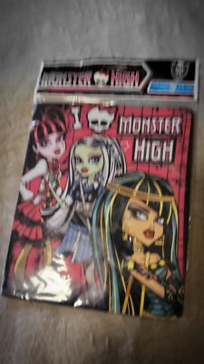 Monster High Book Cover School Supplies Accessory Mattel Stretch Cover NWT