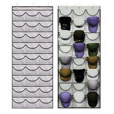Baseball Hat Rack Hanging Hat Organizer Over the Door Caps Rack Gray 27 Pockets