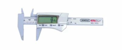 General Tools 1433 Fraction Plus Digital Fractional Caliper, Carbon Fiber, 3"