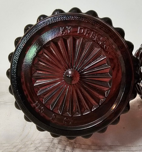 Due!!!! Decanter vintage cristallo pressato Jim Beam ambra vuoto - Foto 4 di 6