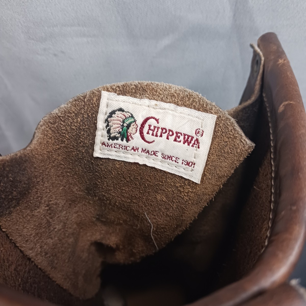 Chippewa Men's Size 7 D Brown Leather Lace-Up Logger Packer Chippewa Men's Size 7 D Brown Leather Lace-Up Logger Packer