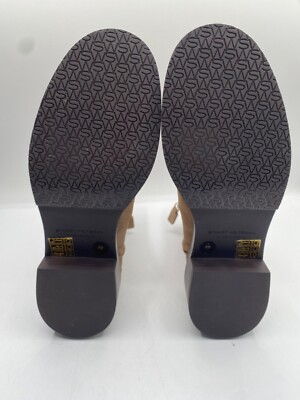 Stuart Weitzman Womens Khaki 5050 Bold Zip Bite Suede Block  display picture 2