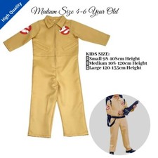 4-6 Year Old Kids Ghostbuster Jumpsuit Cosplay Medium Halloween Party Costume
