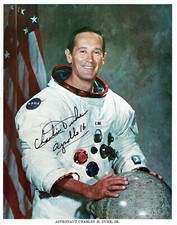 Charlie DUKE Apollo 16 LMP Astronaut Signed Autograph Litho Photo + COA