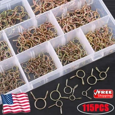 250X Spring Hose Hold Down Clips 5-14mm Kit Fuel Water Line Pipe Air Tube Clamp