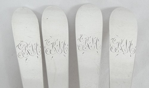 Antiguo juego georgiano 1792 de 4 cucharas para servir de mesa irlandesas de plata esterlina de Dublín - Imagen 3 de 12