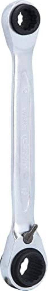 KS Tools 503.4656 Chiave Doppia a Cricco 4 in 1 Professionale