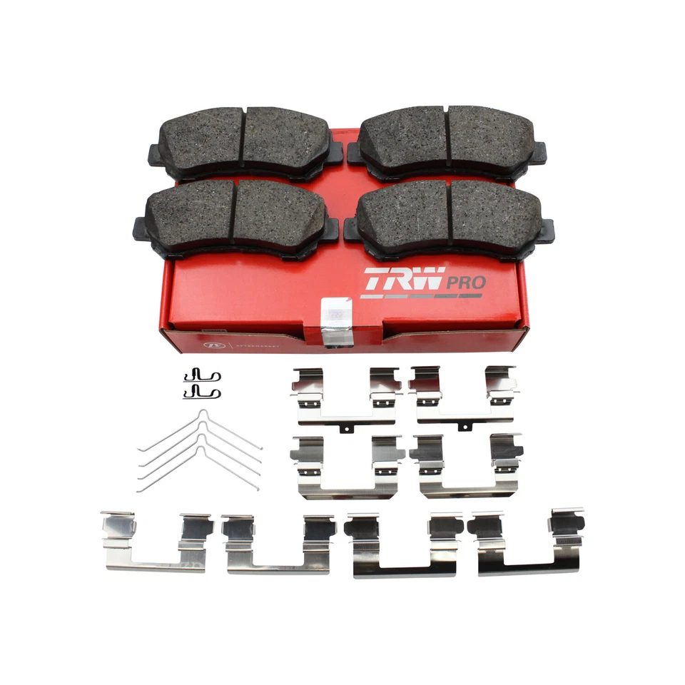 Juego de pastillas de freno delanteras de cerámica TRW Pro con herrajes para Nissan Juke Máxima Sentra Foto 4 de 4